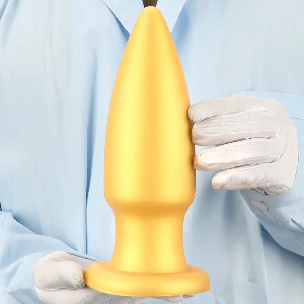 Gold big butt plug, photo 12