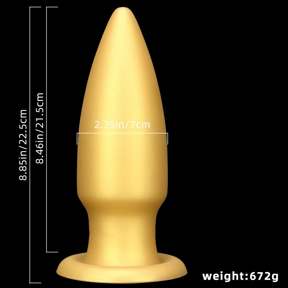 Gold big butt plug, photo 14