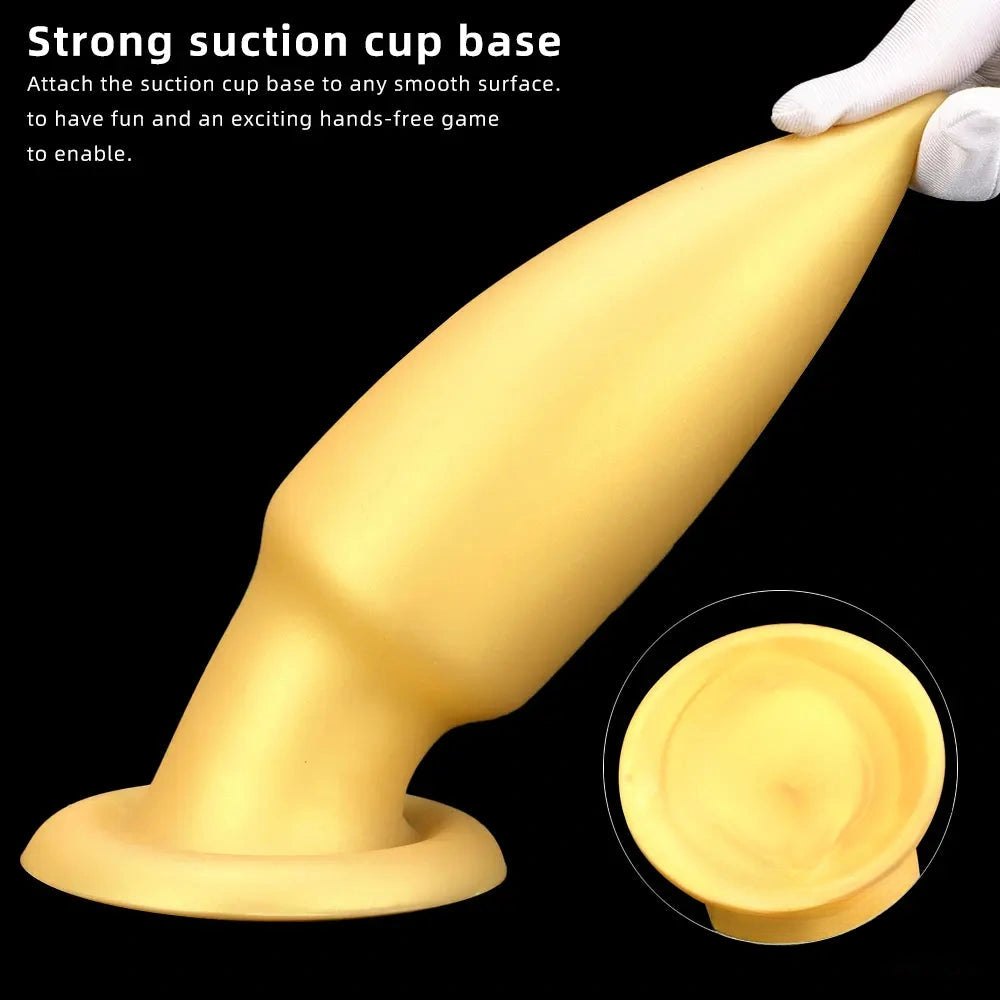 Gold big butt plug, photo 4