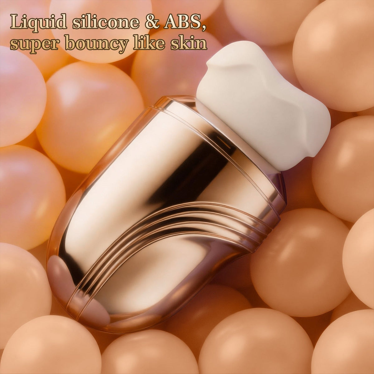 Metallic gold capsule 5-in-1 licking and kissing stimulator, photo 10