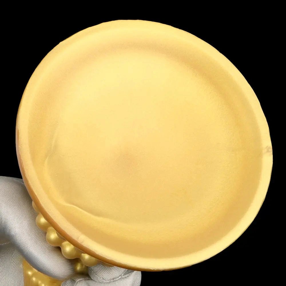 Gold cone ridged butt plug, photo 15
