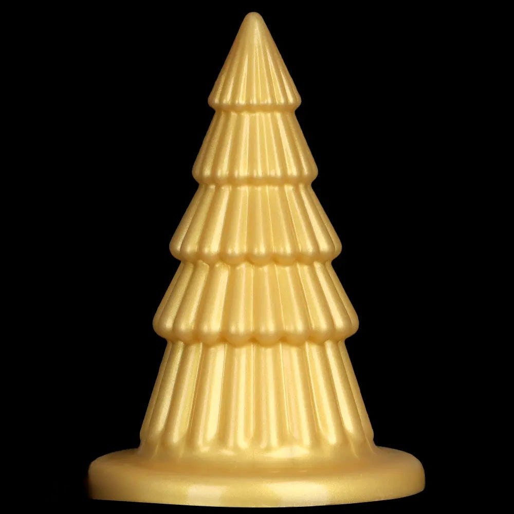 Gold cone ridged butt plug, photo 9