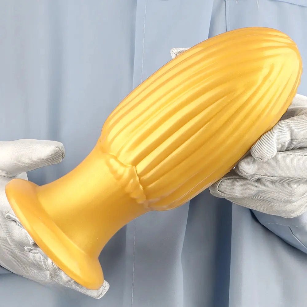 Gold corn-textured suction cup dildo, photo 14