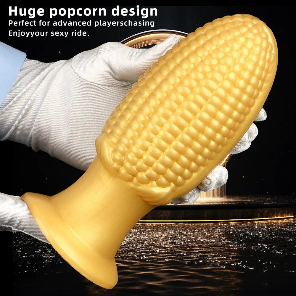 Gold corn-textured suction cup dildo, photo 6