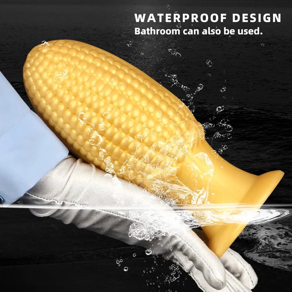 Gold corn-textured suction cup dildo, photo 8