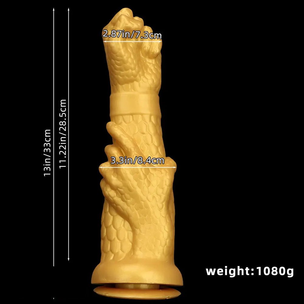 Gold dragon claw fist dildo, photo 10