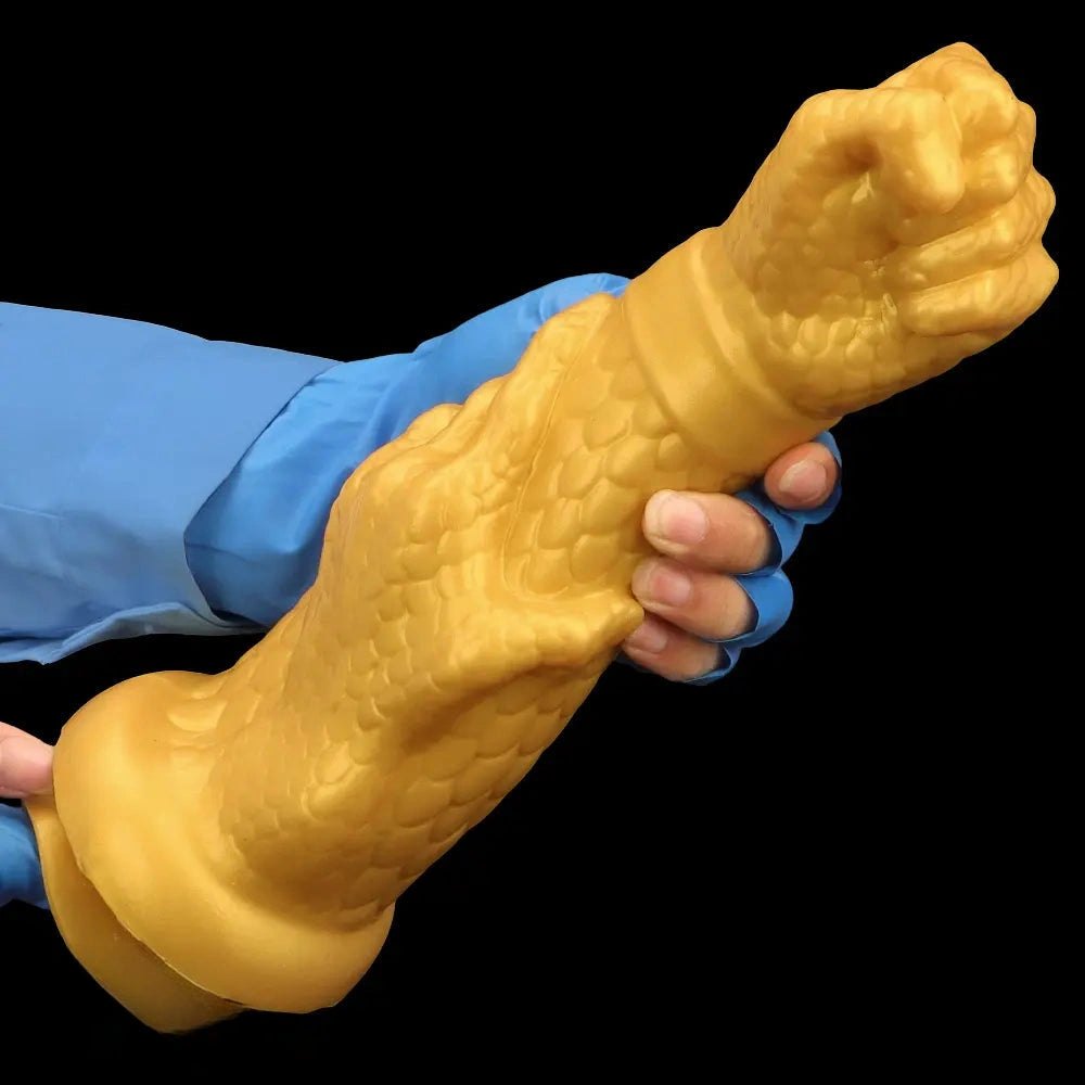 Gold dragon claw fist dildo, photo 3