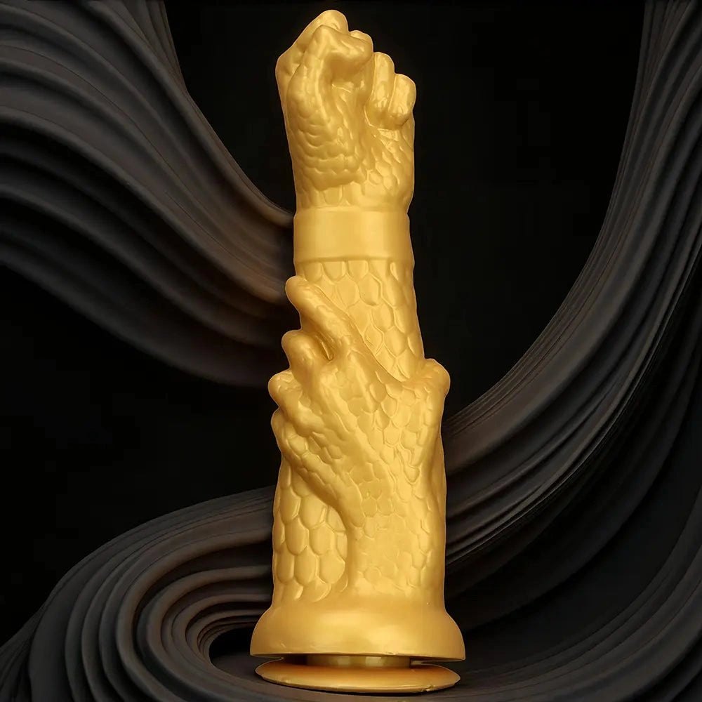 Gold dragon claw fist dildo, photo 4
