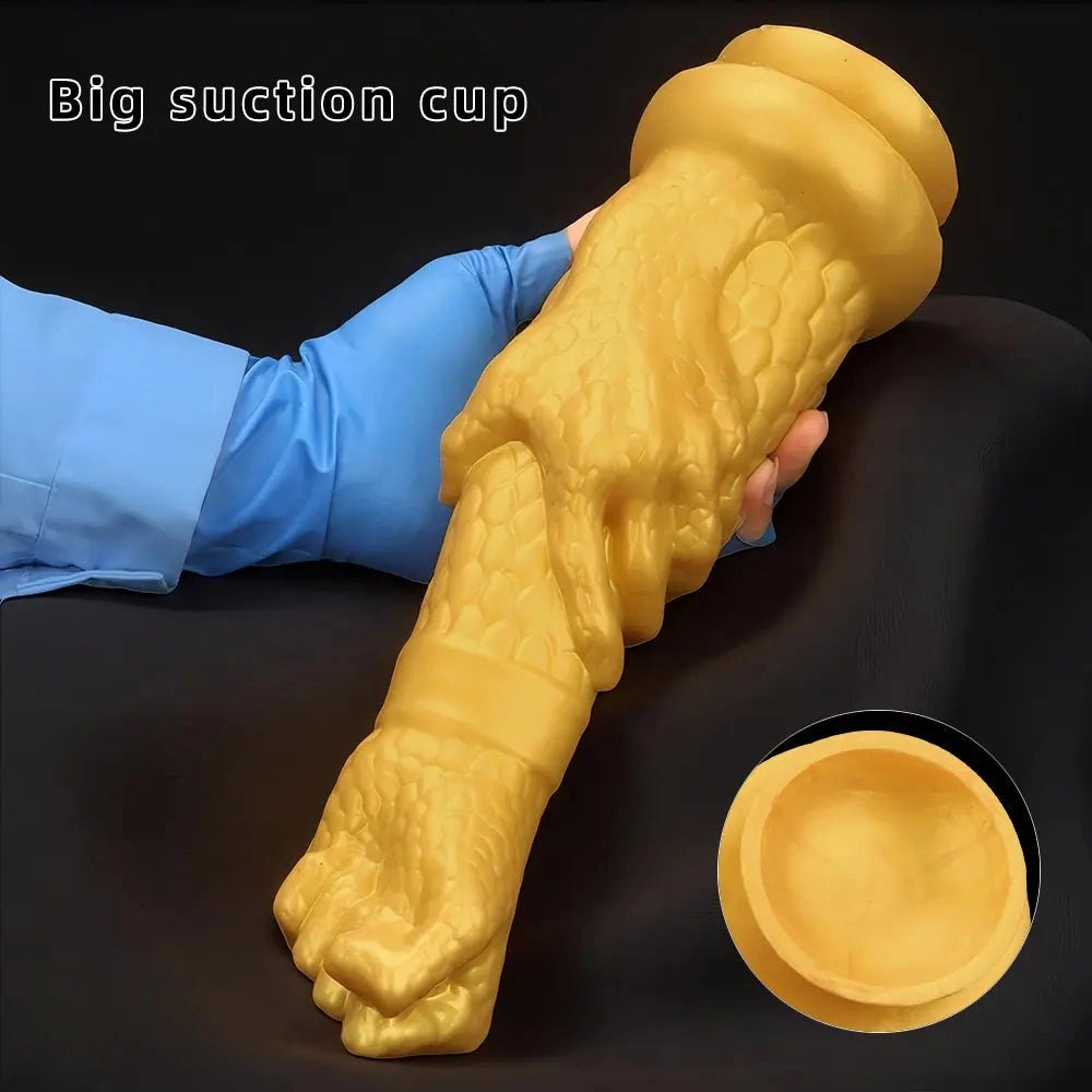 Gold dragon claw fist dildo, photo 7