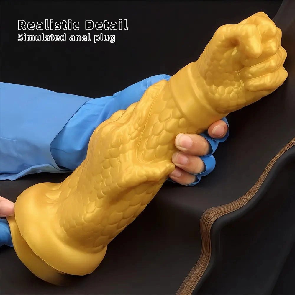 Gold dragon claw fist dildo, photo 8