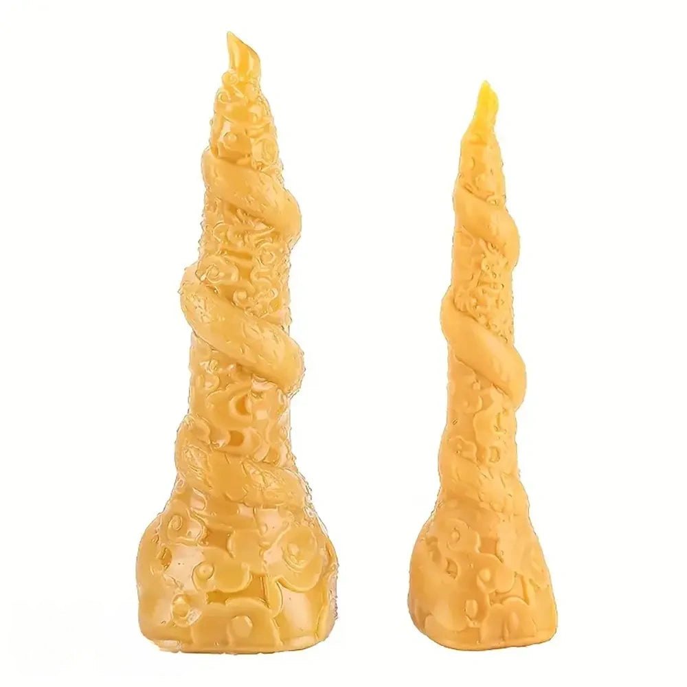 Gold dragon horn fantasy dildo, photo 1