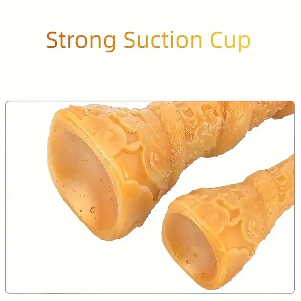 Gold dragon horn fantasy dildo, photo 4