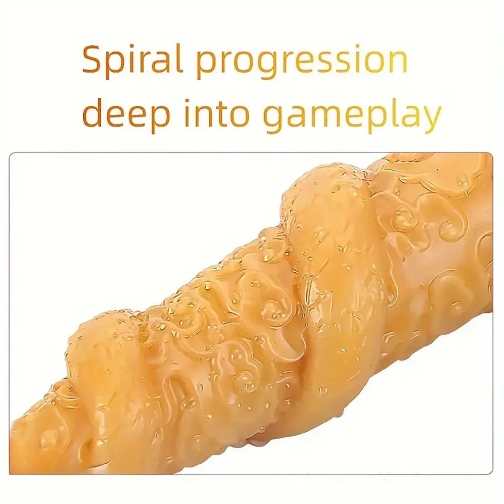 Gold dragon horn fantasy dildo, photo 6