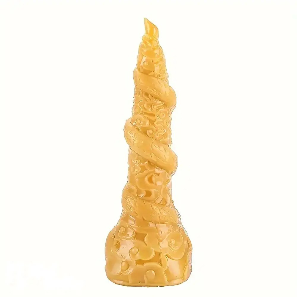 Gold dragon horn fantasy dildo, photo 8