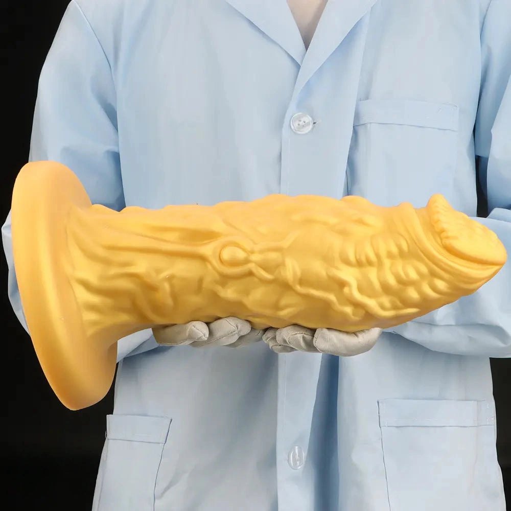 Gold dragon scale fantasy dildo, photo 10
