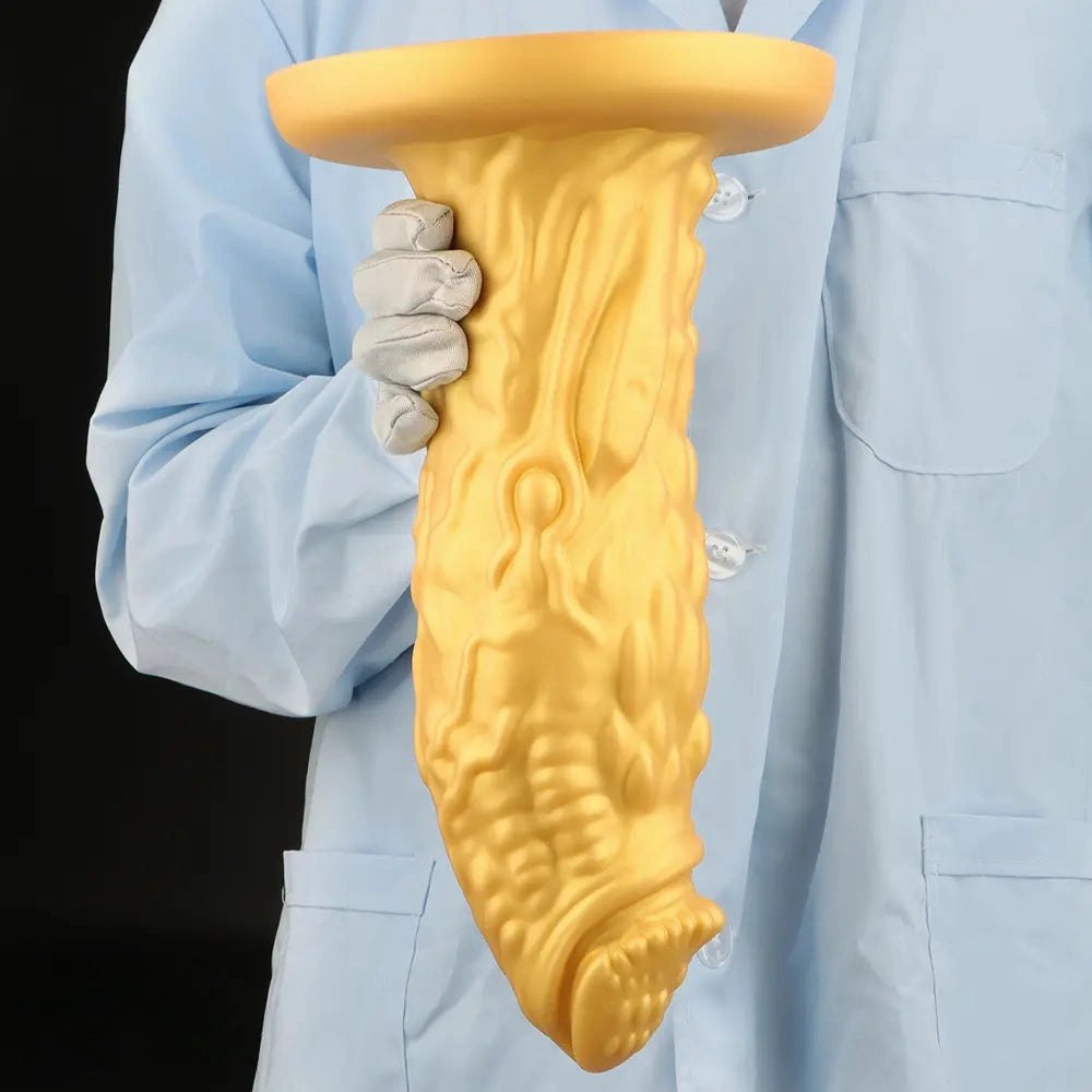Gold dragon scale fantasy dildo, photo 11