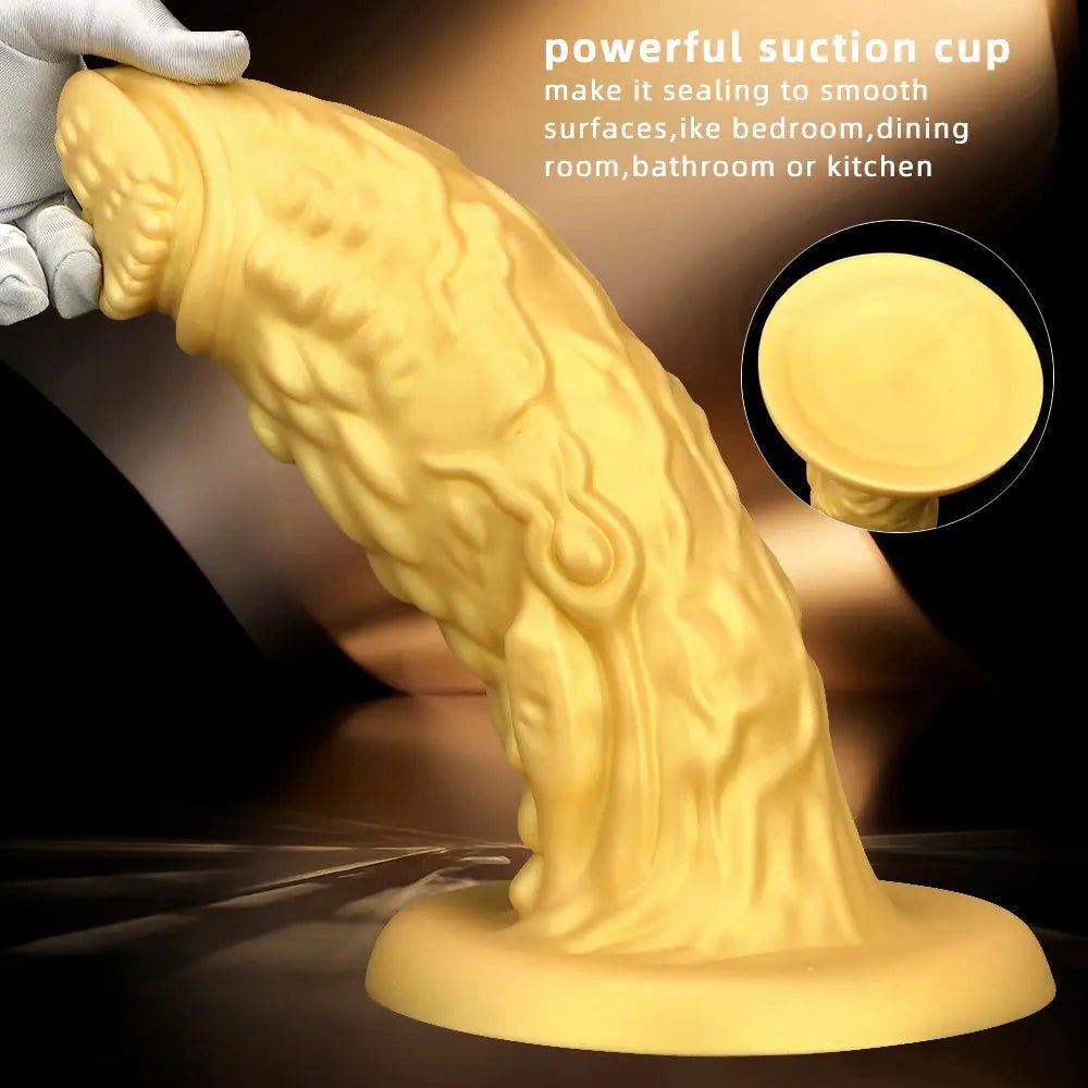 Gold dragon scale fantasy dildo, photo 4