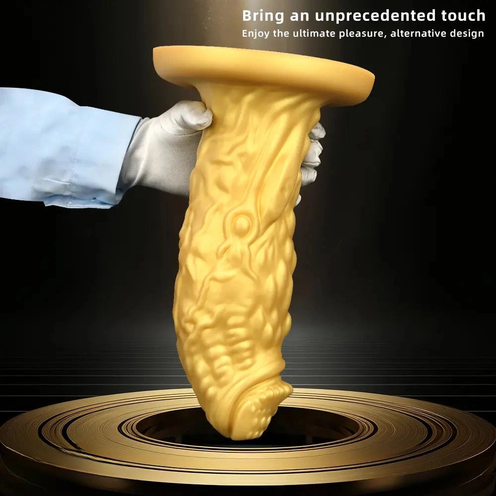 Gold dragon scale fantasy dildo, photo 5