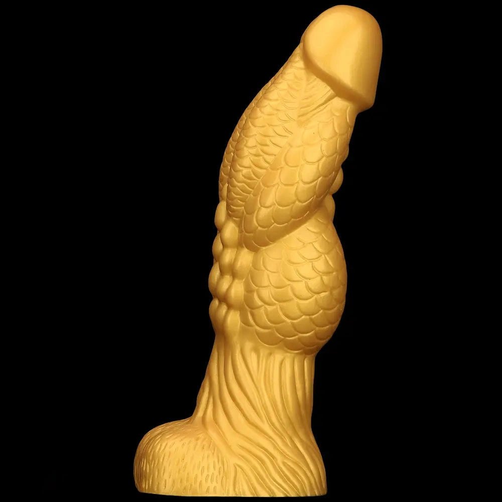 Gold dragon scale silicone dildo, photo 10