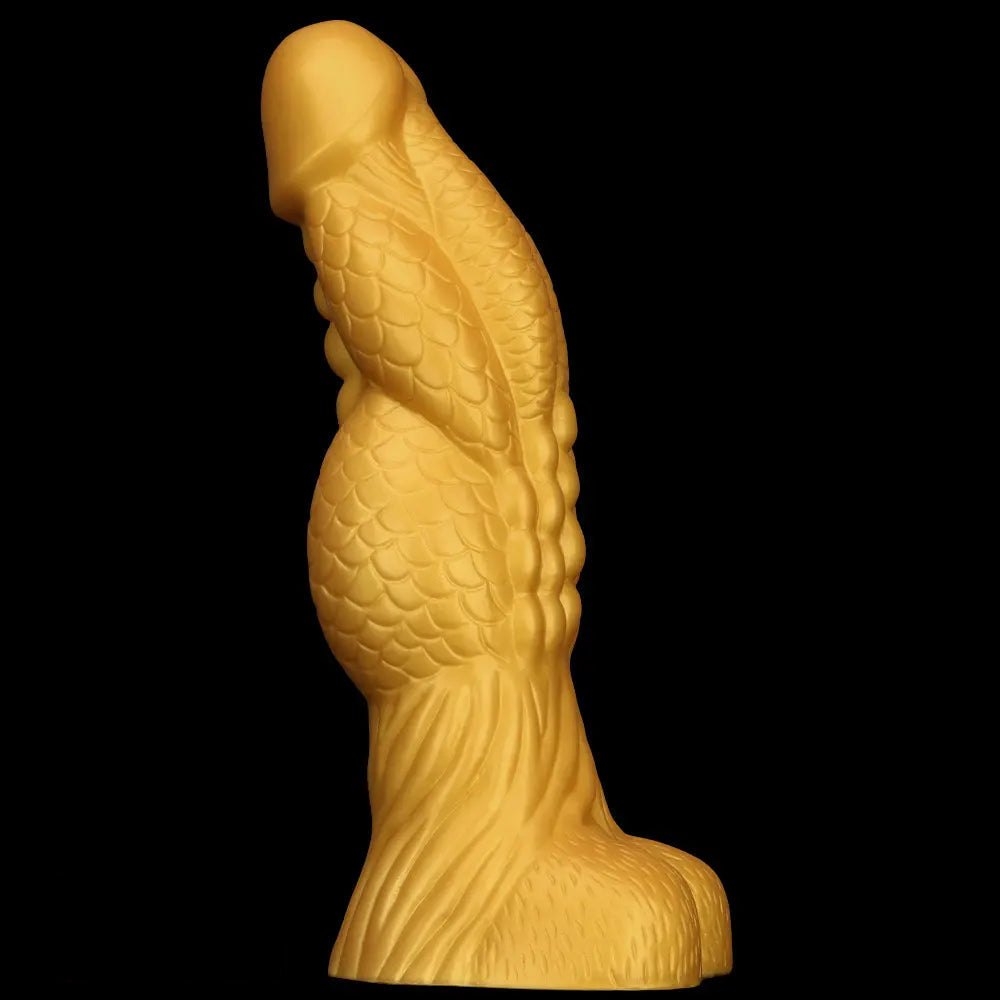 Gold dragon scale silicone dildo, photo 12