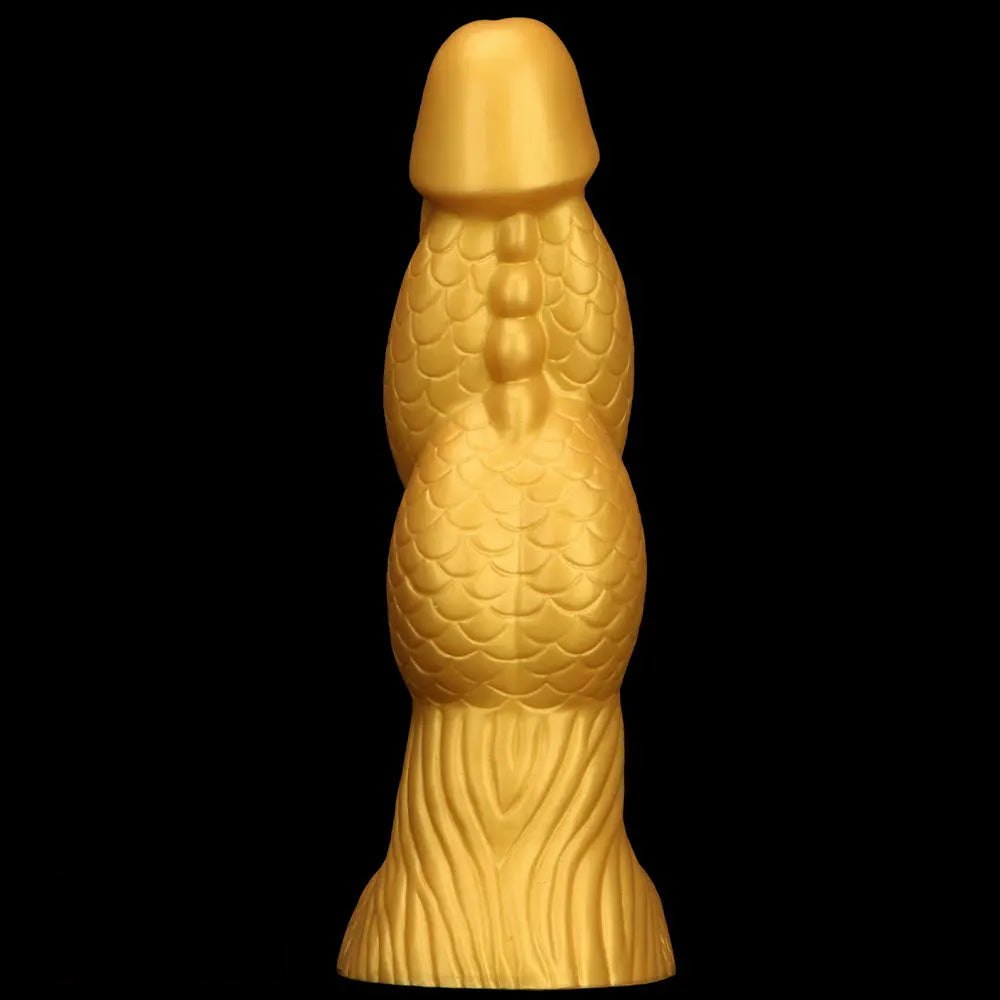 Gold dragon scale silicone dildo, photo 2