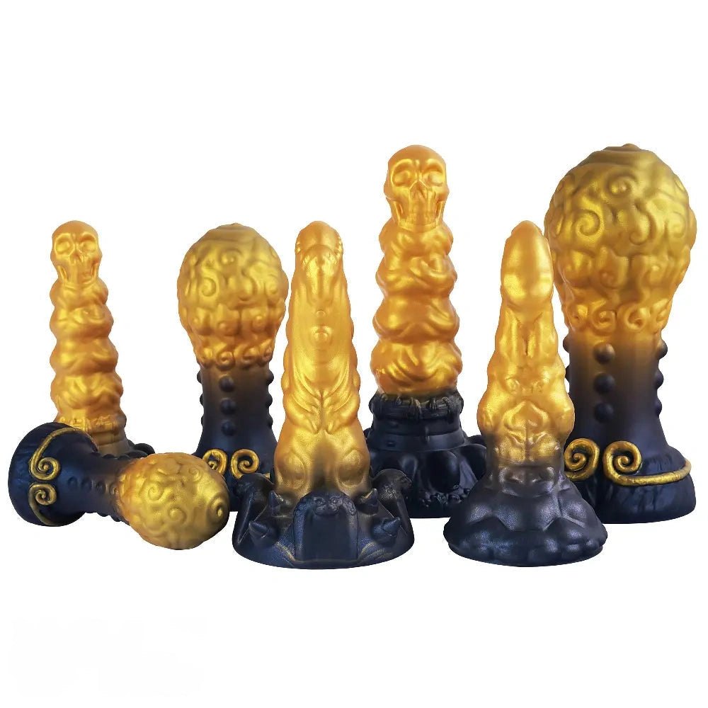 Gold and black fantasy creature silicone plug, photo 1