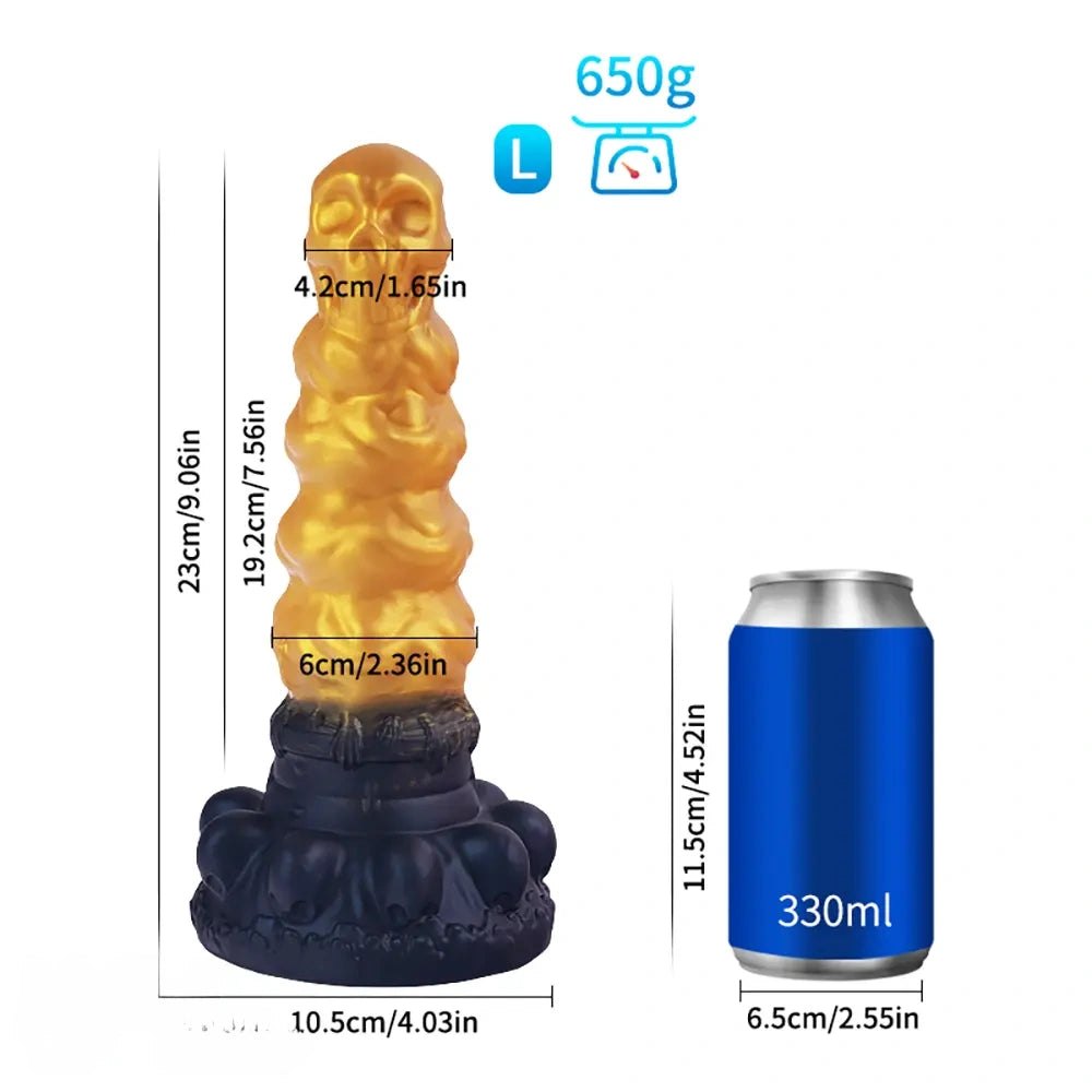 Gold and black fantasy creature silicone plug, photo 6