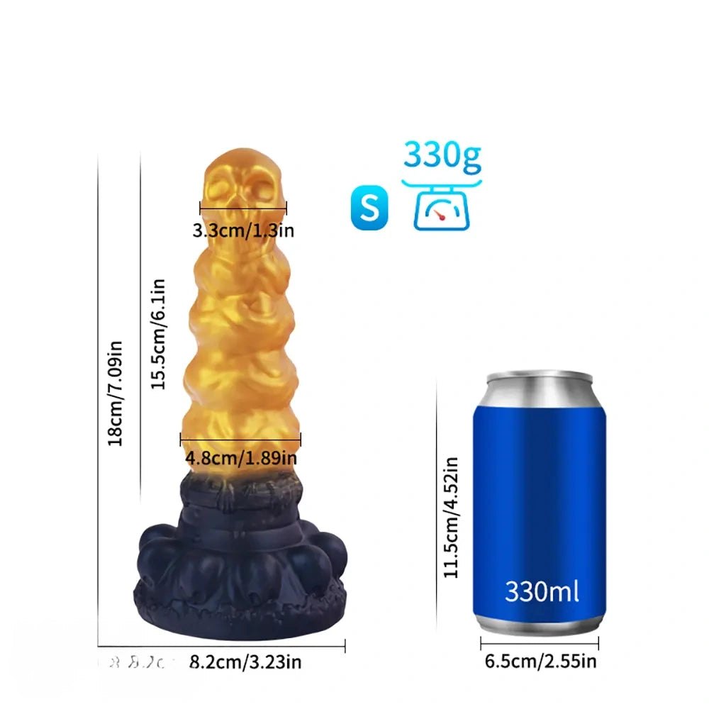 Gold and black fantasy creature silicone plug, photo 8