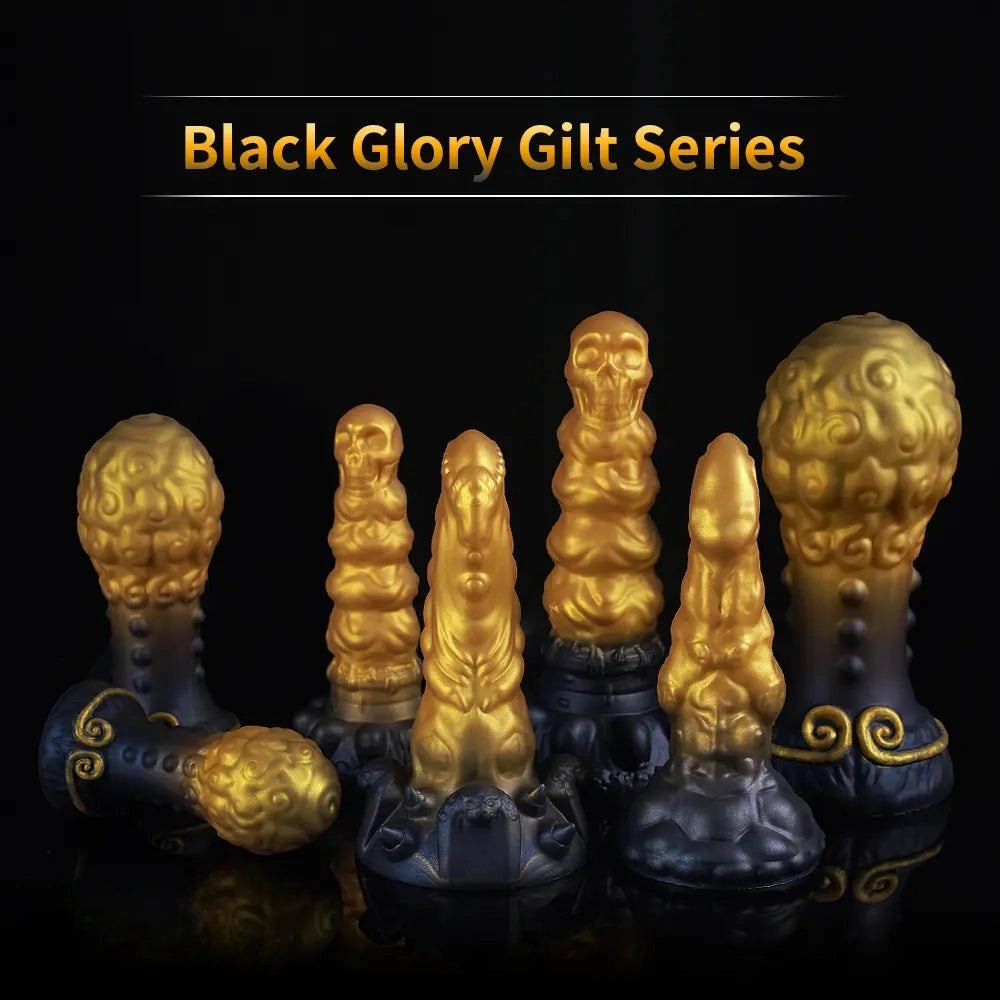 Gold and black fantasy creature silicone plug, photo 9