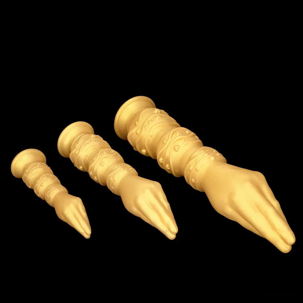 Gold silicone fist and forearm dildo, photo 13
