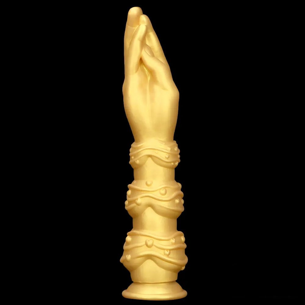 Gold silicone fist and forearm dildo, photo 15