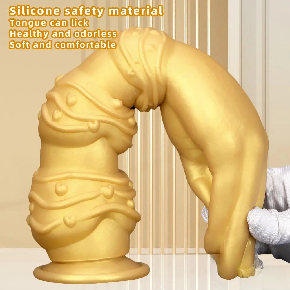 Gold silicone fist and forearm dildo, photo 5