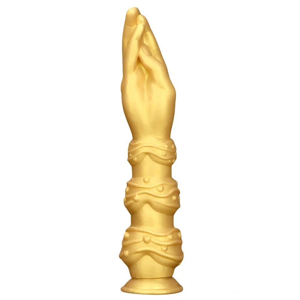 Gold silicone fist and forearm dildo, photo 8