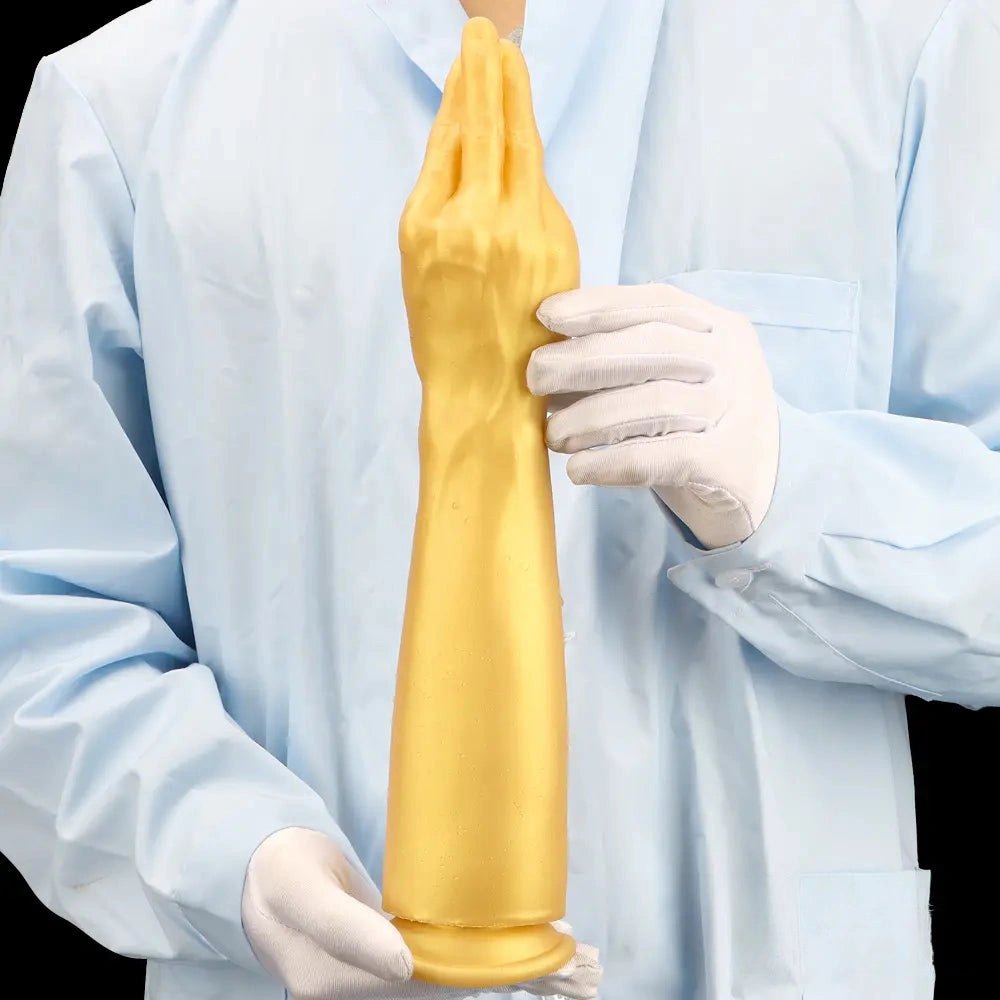 Gold fisting hand dildo, photo 11