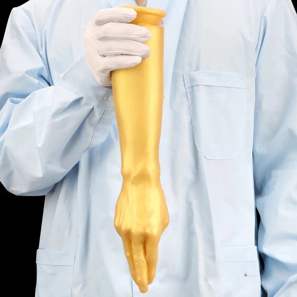 Gold fisting hand dildo, photo 14
