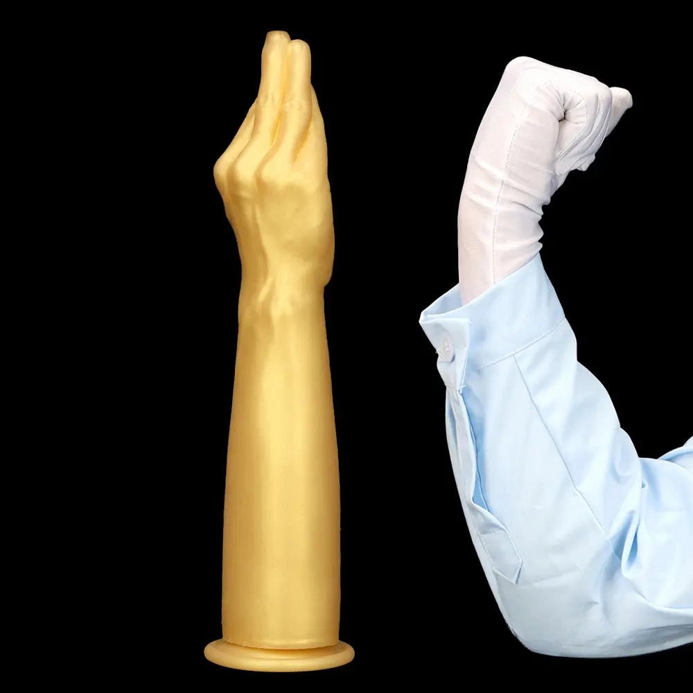 Gold fisting hand dildo, photo 4