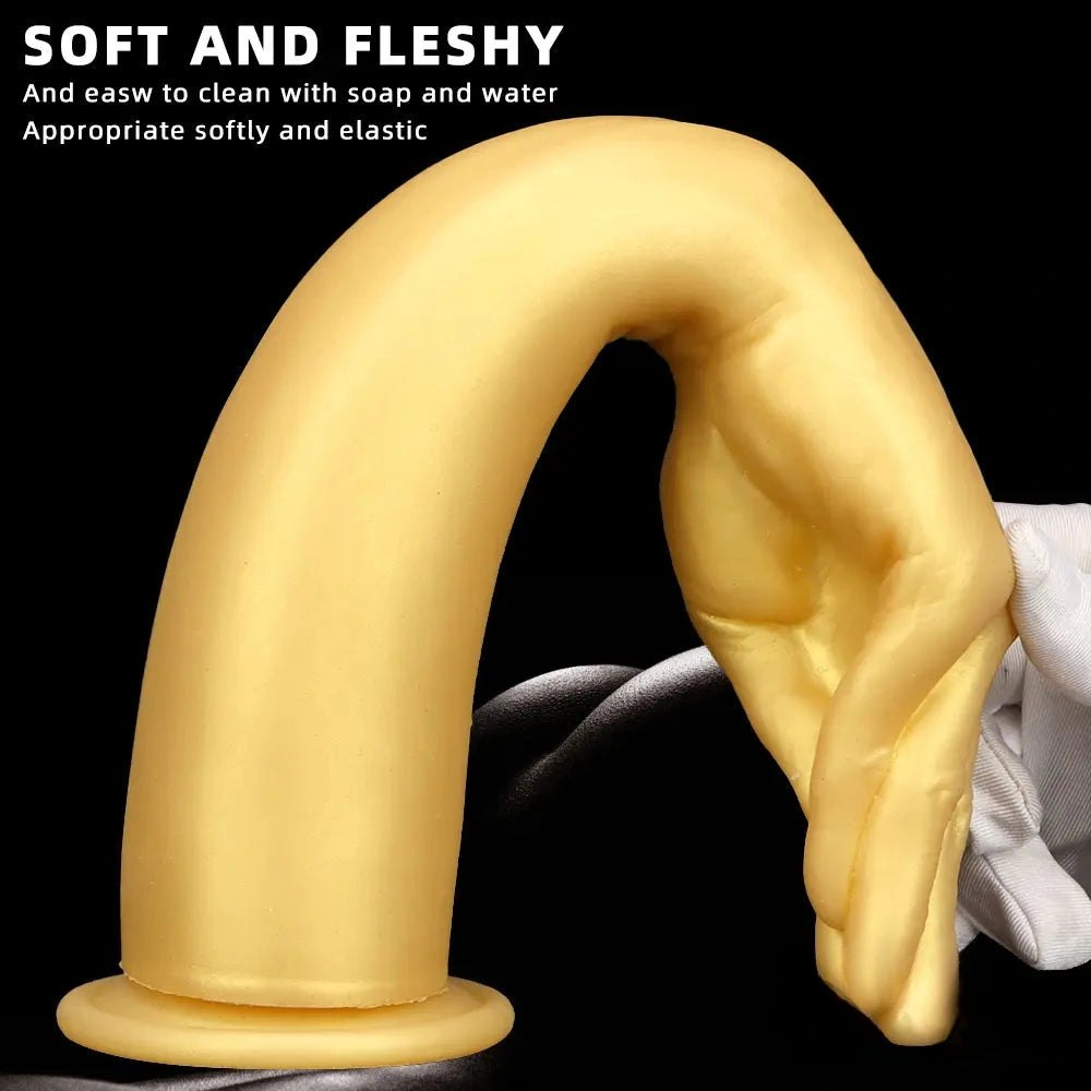 Gold fisting hand dildo, photo 5