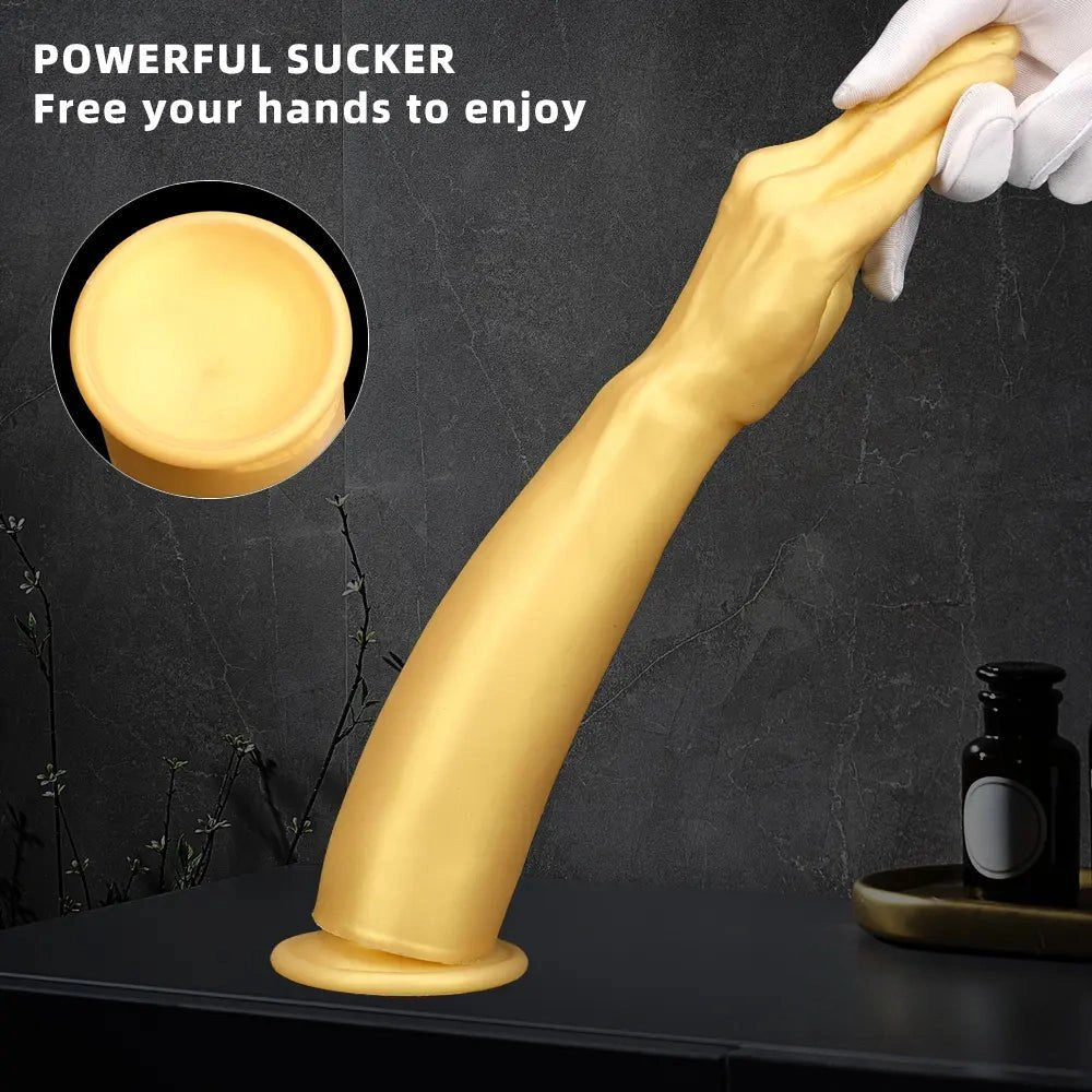 Gold fisting hand dildo, photo 6