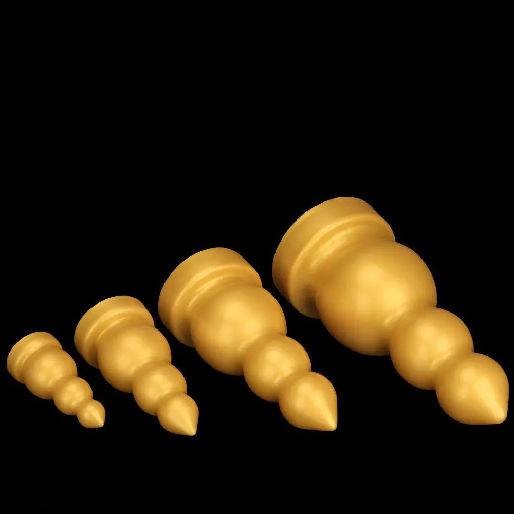 Gold gourd-shaped silicone dildo, photo 14