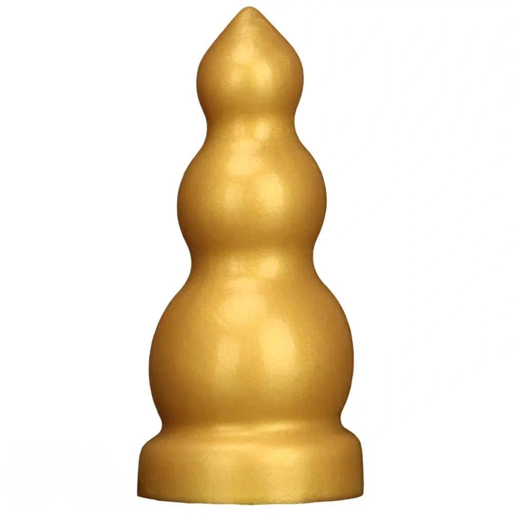 Gold gourd-shaped silicone dildo, photo 2