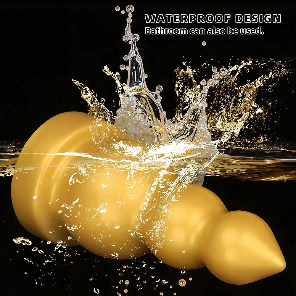 Gold gourd-shaped silicone dildo, photo 8