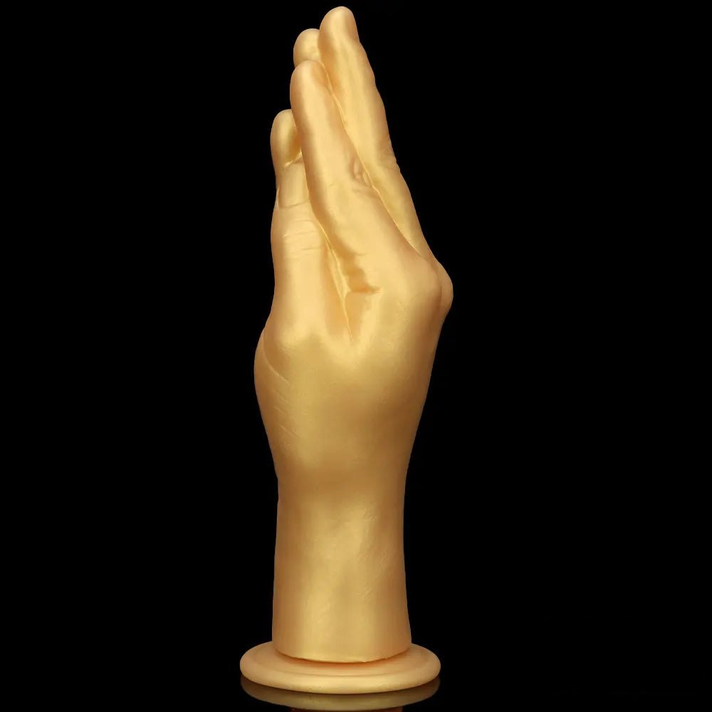 Gold hand shaped fantasy silicone dildo, photo 14