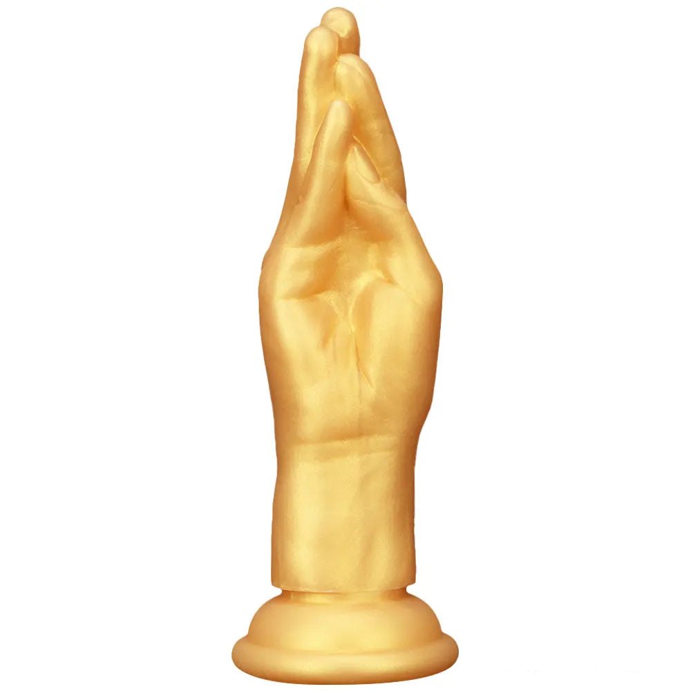 Gold hand shaped fantasy silicone dildo, photo 7