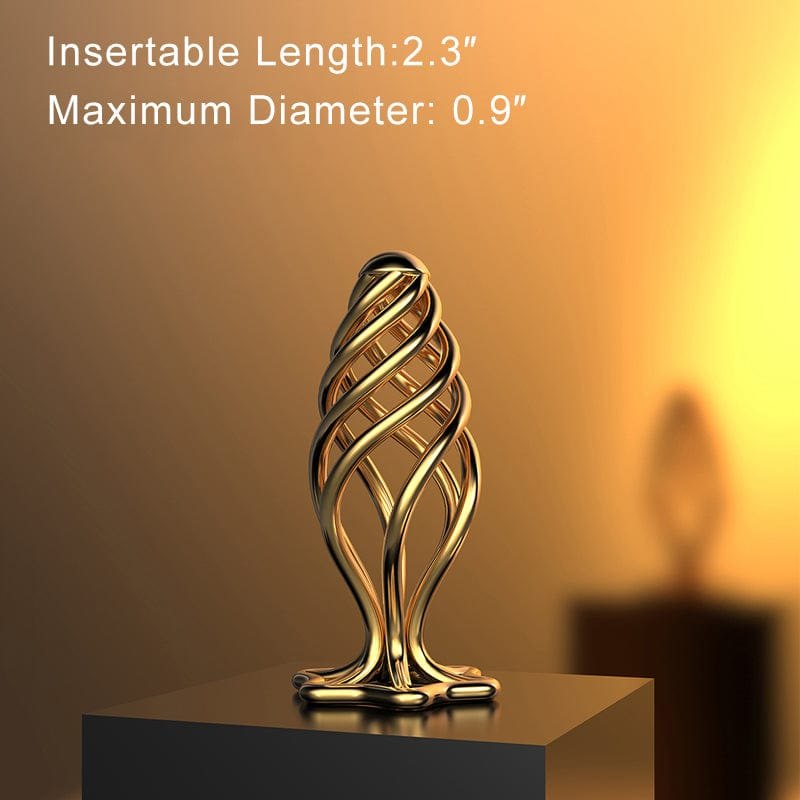 Gold hollow stainless steel anal plug, photo 4