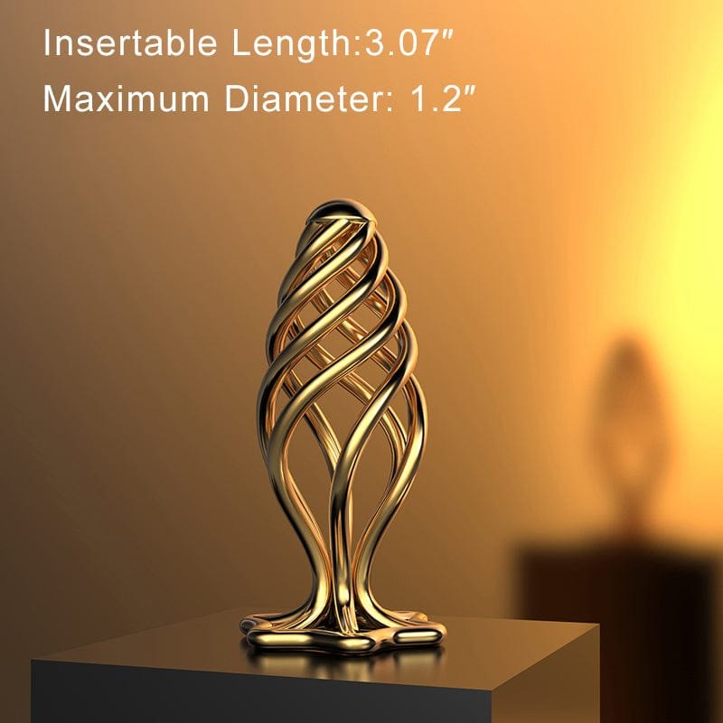 Gold hollow stainless steel anal plug, photo 5