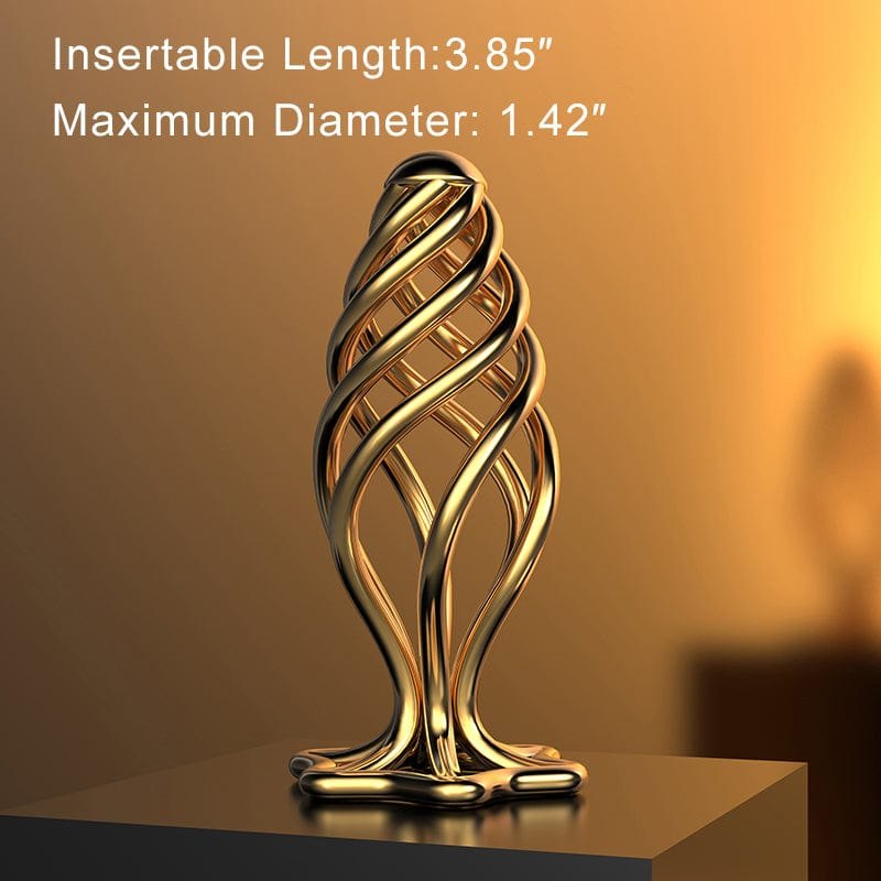 Gold hollow stainless steel anal plug, photo 6
