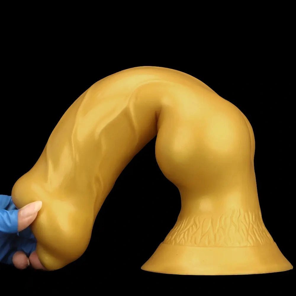Gold knot bulge large dildo, photo 12