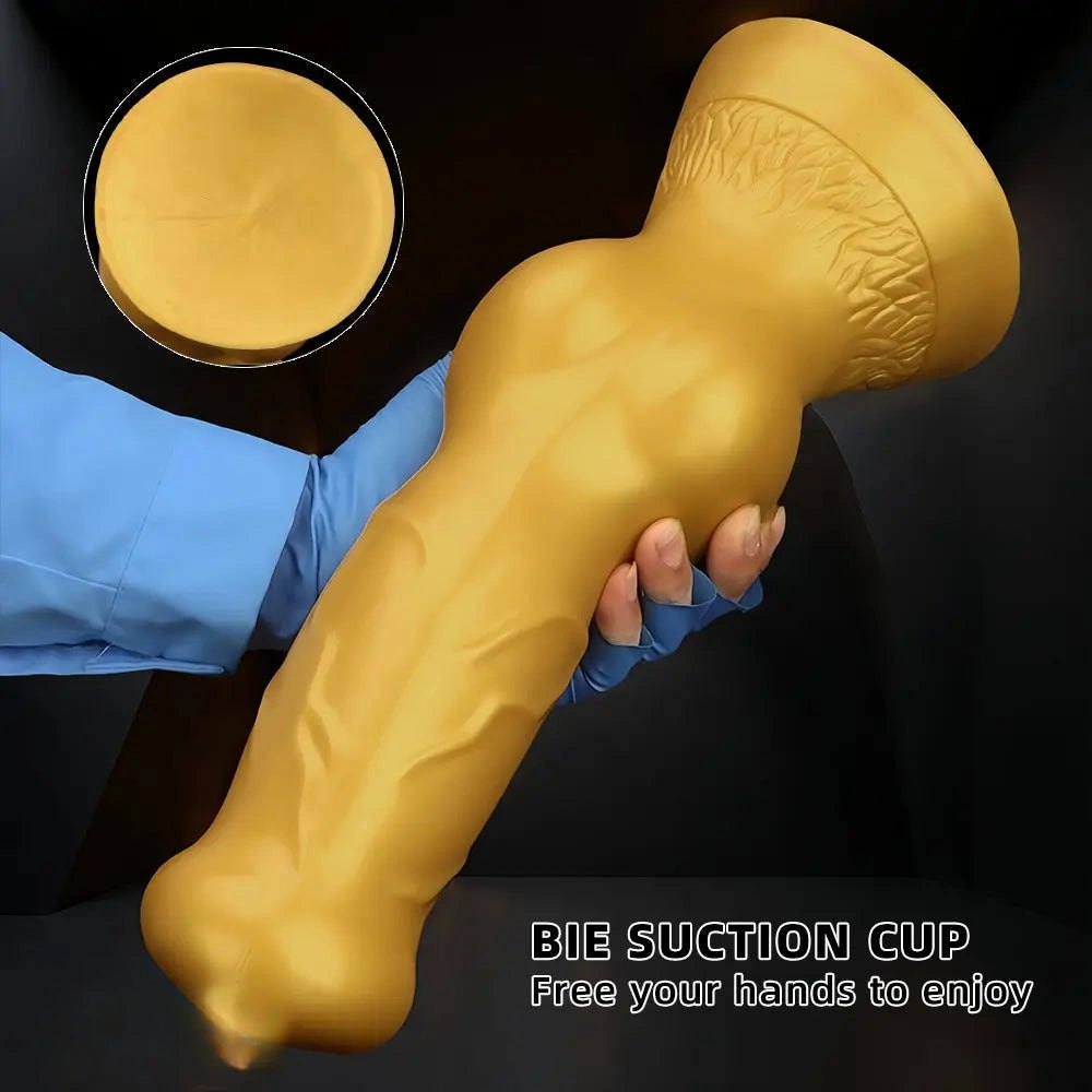 Gold knot bulge large dildo, photo 4