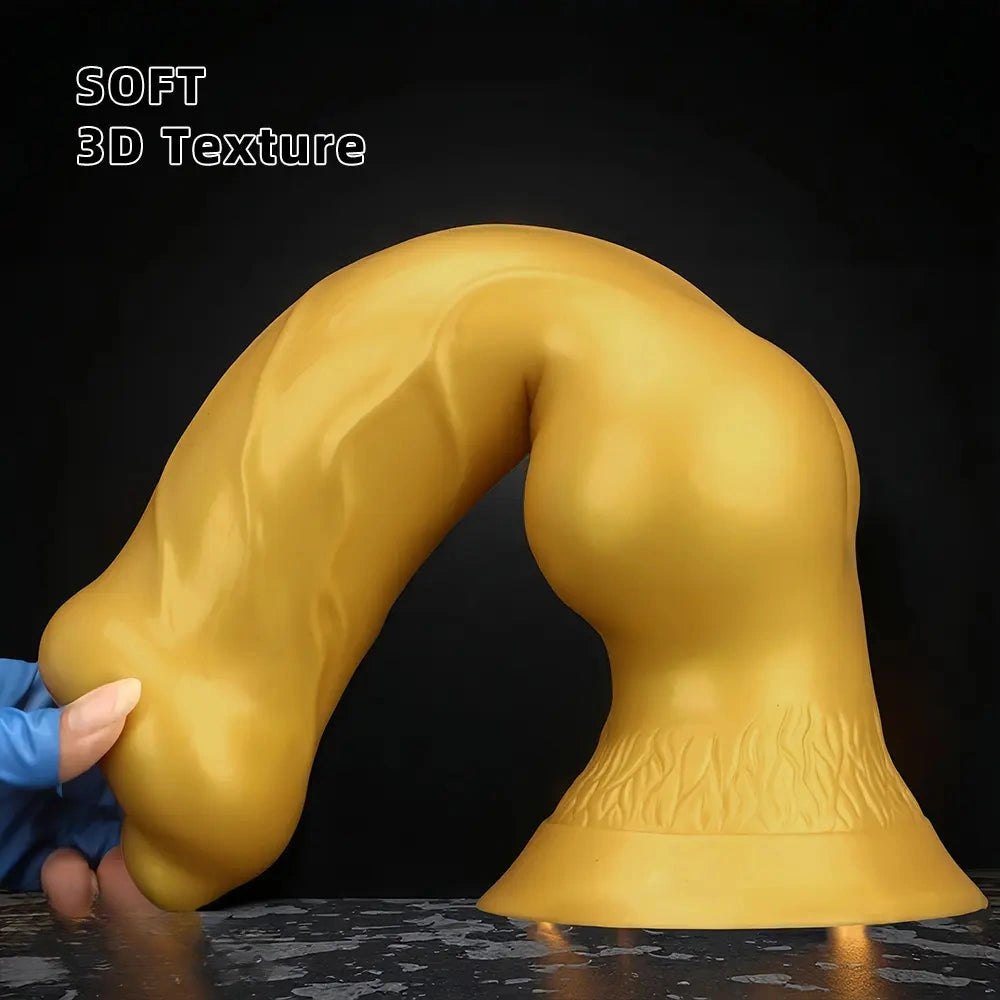 Gold knot bulge large dildo, photo 6