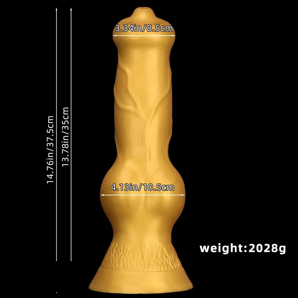 Gold knot bulge large dildo, photo 8